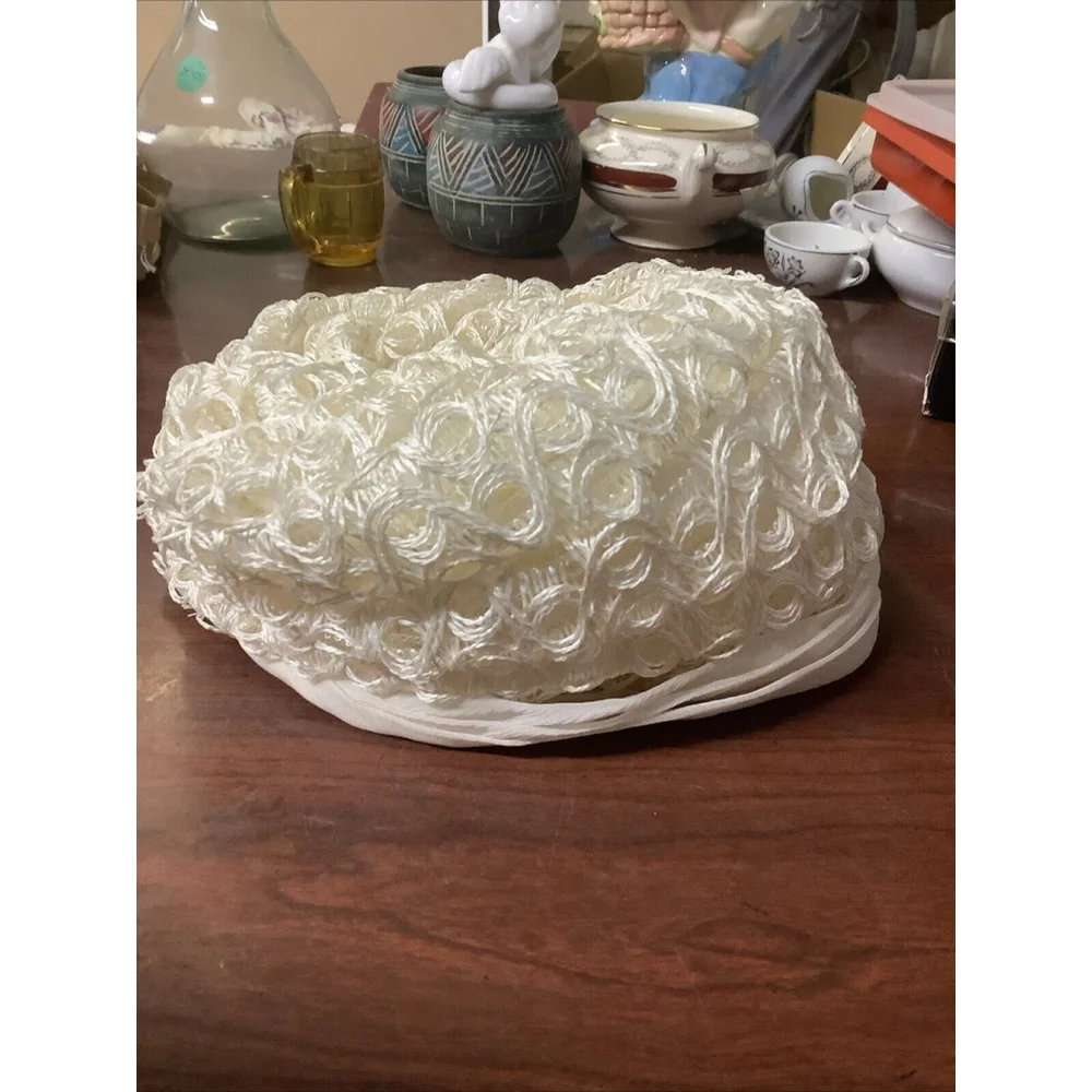 Vintage 1950’s Jean Arlett Hat Off White